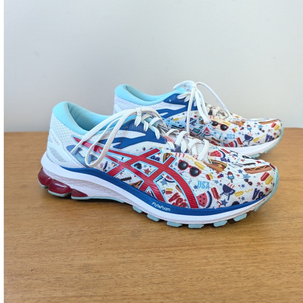 ASICS GT-1000 10 USA BBQ Hot Dog  Running Shoes Womens 10.5 1012B122